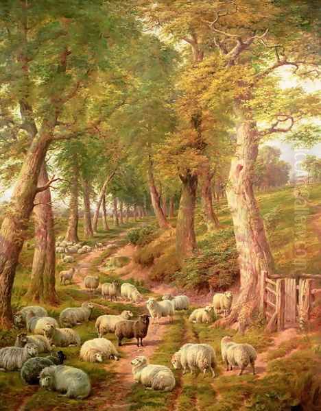 Landscape with Sheep Oil Painting by Charles Jones