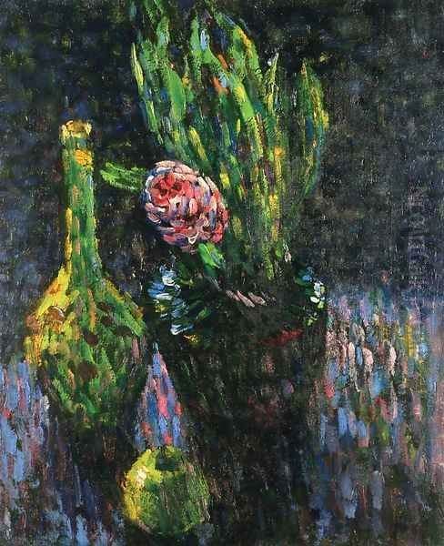 Hyacinth Oil Painting by Alexei Jawlensky