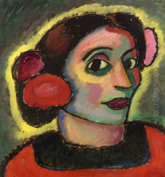 Spanish Woman Oil Painting by Alexei Jawlensky