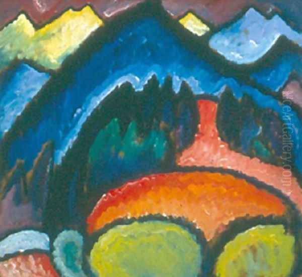 Mountain Oil Painting by Alexei Jawlensky