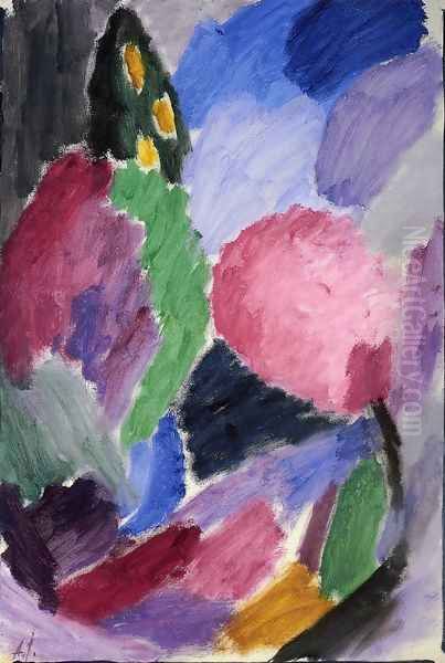 Large Variation: A Blowing Gale Oil Painting by Alexei Jawlensky