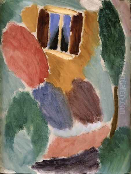 Variation: Studio Window Oil Painting by Alexei Jawlensky