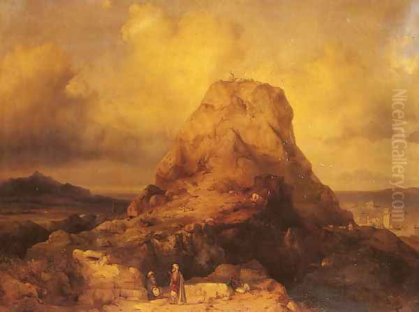 Landscape In Rhodes Oil Painting by Jacob Jacobs