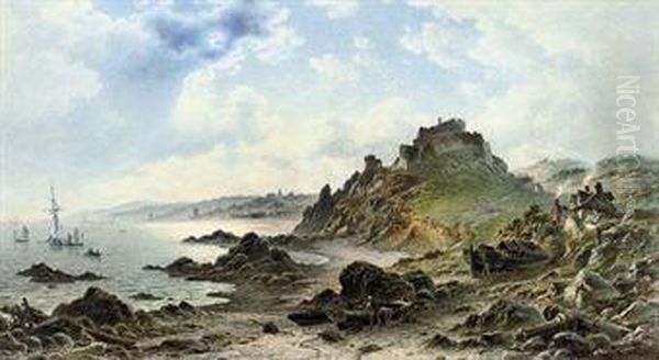 Mont Orgueil, Jersey Oil Painting by Henry Barlow Carter