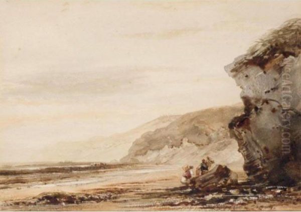 Coast South Of Scarboro, Morning Oil Painting by Henry Barlow Carter