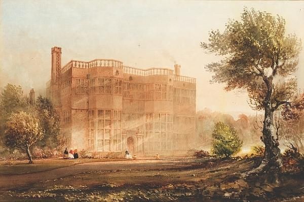 Astley Hall, Chorely, Lancashire Oil Painting by Henry Barlow Carter