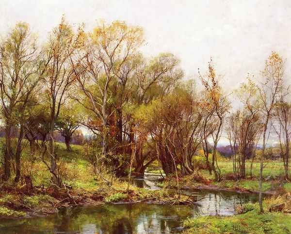 The Brook - Morning Oil Painting by Hugh Bolton Jones