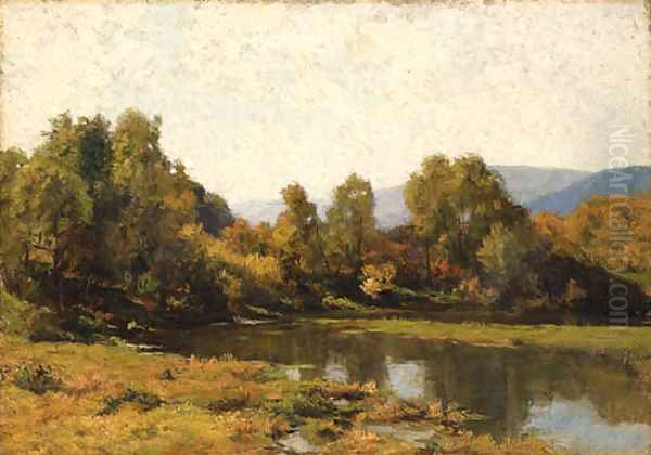 Indian Summer Oil Painting by Hugh Bolton Jones