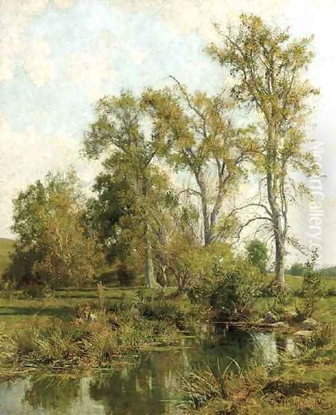 The Meadow Brook 2 Oil Painting by Hugh Bolton Jones