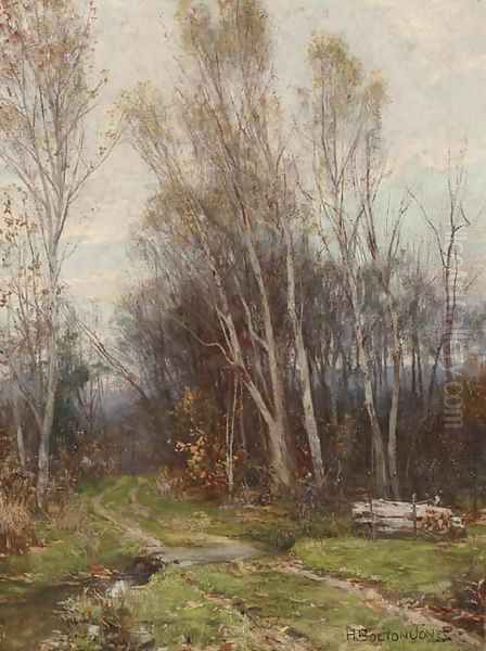 The Forest Road Oil Painting by Hugh Bolton Jones