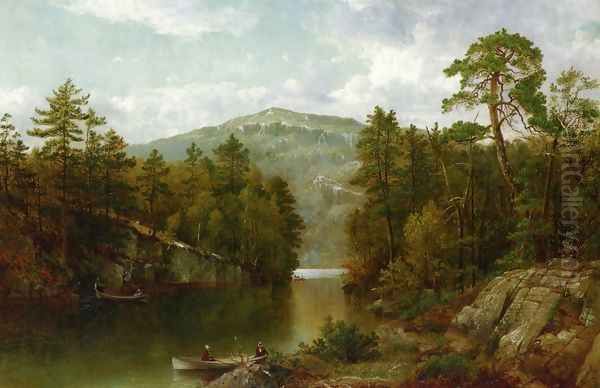 A View on Lake George Oil Painting by David Johnson