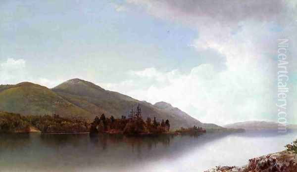 Buck Mountain, Lake George Oil Painting by David Johnson