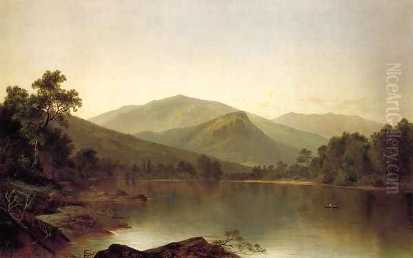 View on the Androscoggin River, Maine Oil Painting by David Johnson