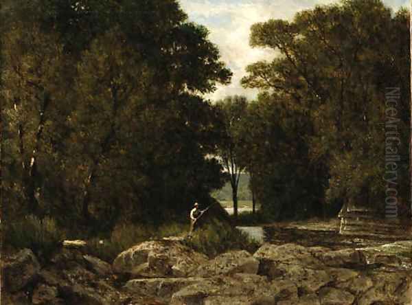 On Pin Brook, Walden, N.Y. Oil Painting by David Johnson