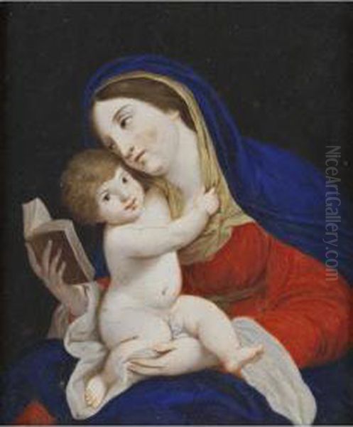 Madonna Col Bambino Oil Painting by Francesco Giuseppe Casanova