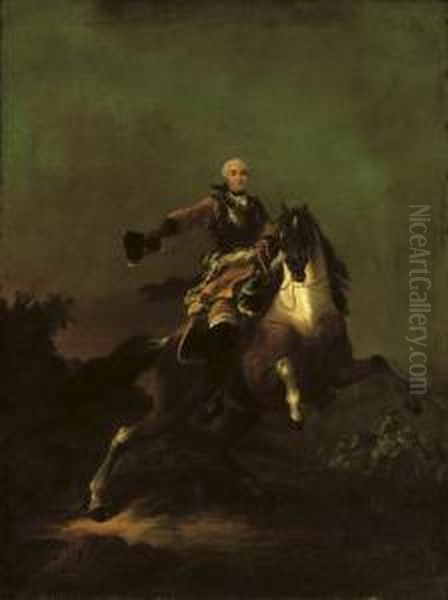 A Soldier, Said To Be Hermann Moritz, Count Of Saxony Oil Painting by Francesco Giuseppe Casanova