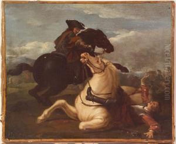 Il Duello Oil Painting by Francesco Giuseppe Casanova