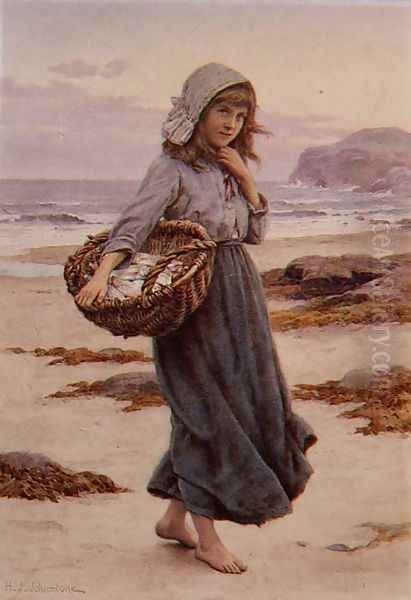 The Fishergirl Oil Painting by Henry James Johnstone