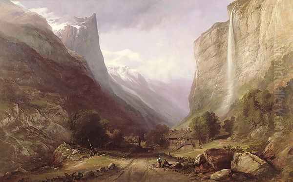 Swiss Scene Oil Painting by Samuel Jackson