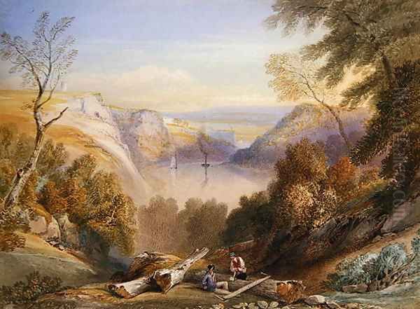 Avon Gorge from Leigh Woods looking towards St Vincent Rocks Oil Painting by Samuel Jackson