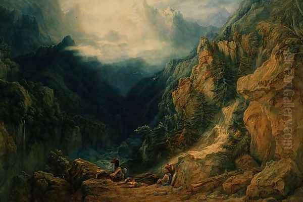 Composition Hunters Resting after the Chase Oil Painting by Samuel Jackson