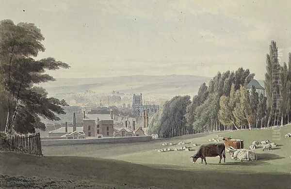 Bristol from below the Royal Fort Tyndalls Park Oil Painting by Samuel Jackson