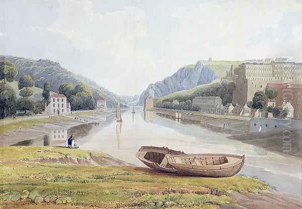 View down the Avon with Hotwells and Clifton Oil Painting by Samuel Jackson