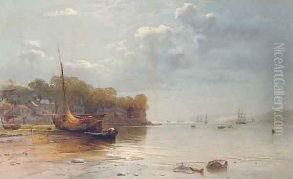 Conway harbour at low tide, Wales Oil Painting by Samuel Jackson