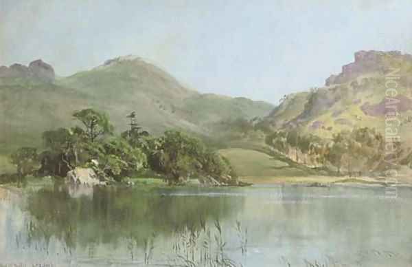 Rydal Water Oil Painting by Samuel Jackson