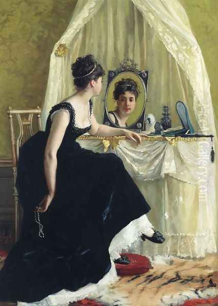 Vanity Oil Painting by Gustave Leonhard de Jonghe