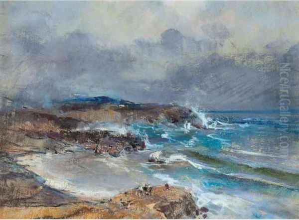 Marina Di Castro Oil Painting by Giuseppe Casciaro