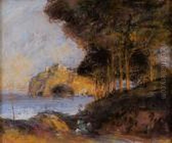 Pineta Sul Mare Oil Painting by Giuseppe Casciaro