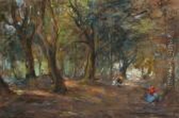 Il Bosco Di Capodimonte Oil Painting by Giuseppe Casciaro