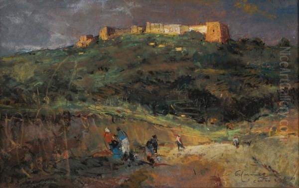 Veduta Di Castro Oil Painting by Giuseppe Casciaro