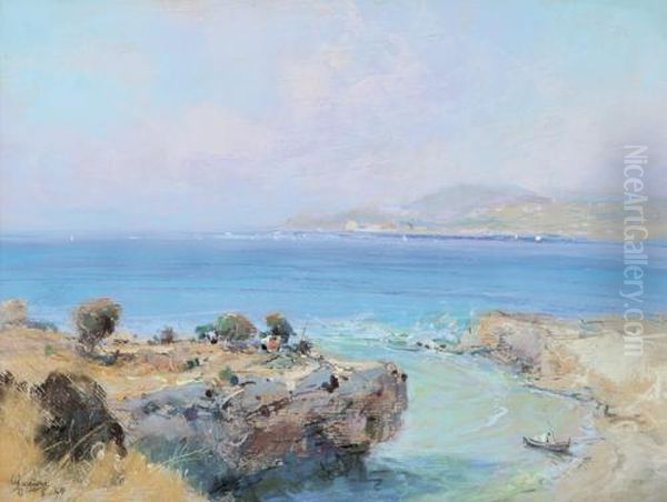 Paesaggio Marino Oil Painting by Giuseppe Casciaro