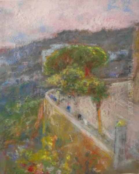 Strada Costiera Oil Painting by Giuseppe Casciaro