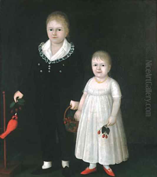 Edward and Sarah Rutter 1805 Oil Painting by Joshua Johnson