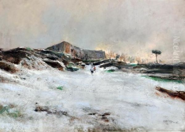 Nevicata Oil Painting by Giuseppe Casciaro