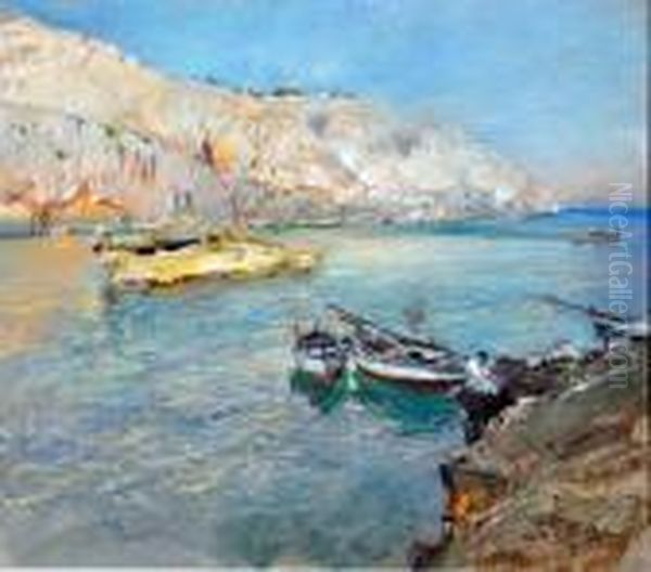 Marina Di Castro Oil Painting by Giuseppe Casciaro