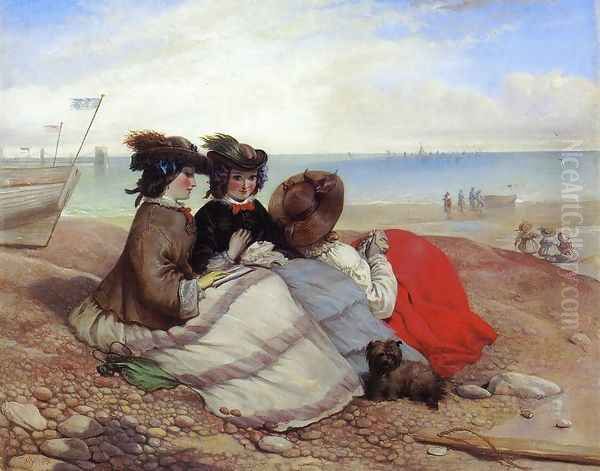 On Brighton Beach Oil Painting by Thomas Musgrove Joy