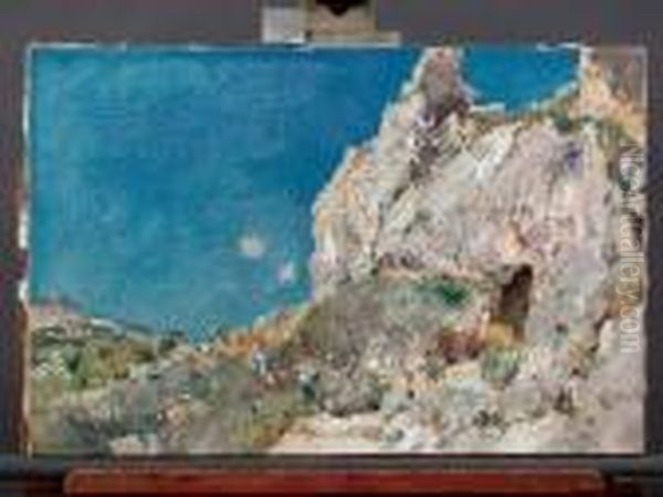 Capri Oil Painting by Giuseppe Casciaro