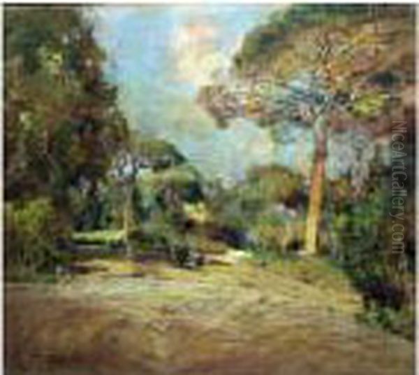 Villa Floridiana Oil Painting by Giuseppe Casciaro