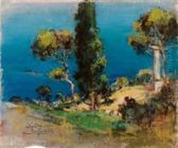 Capri Oil Painting by Giuseppe Casciaro