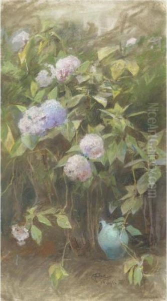 Natura Morta Con Fiori Oil Painting by Giuseppe Casciaro