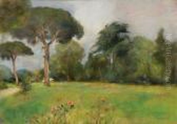 Parco Fiorentino Oil Painting by Giuseppe Casciaro