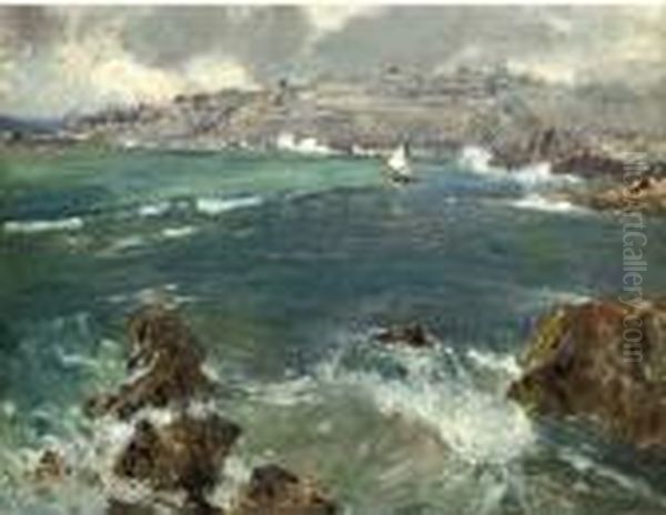 Il Mare Di Castro Oil Painting by Giuseppe Casciaro