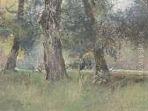 Nel Bosco Oil Painting by Giuseppe Casciaro