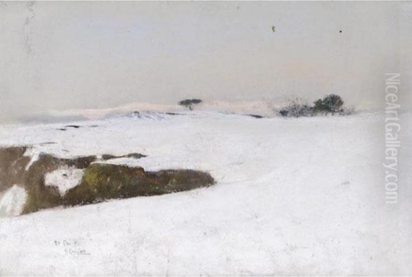 Neve Al Vomero Oil Painting by Giuseppe Casciaro