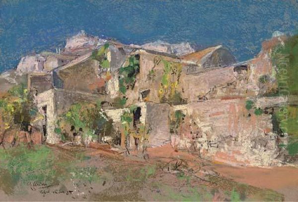 Casa A Capri Oil Painting by Giuseppe Casciaro