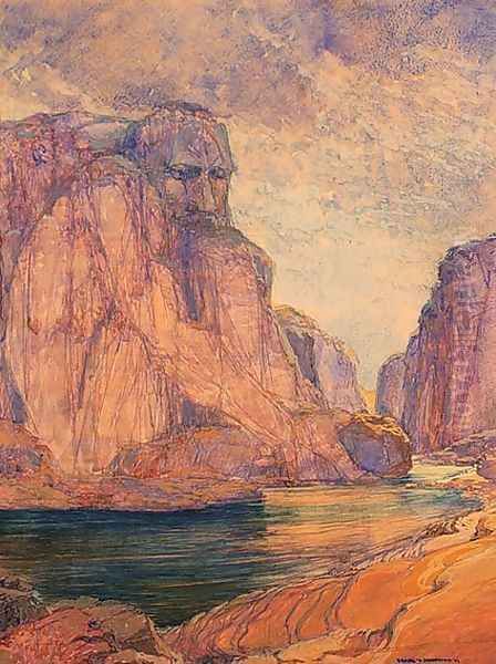 The Guardian of the Gorge Oil Painting by Frank Johnston